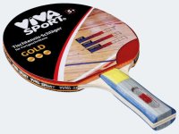 VIVA Tischtennis-Schläger Gold 26cm 3mm Belag