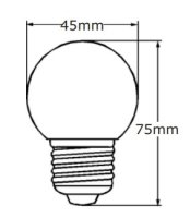 LED-Tropfen Fadenlampe klar,4W,230V,E27,2700K,300°,390lm,20000h,dimmbar
