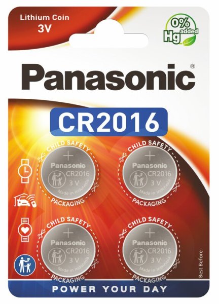 Panasonic CR2016EL/4B Lithium Power