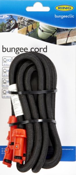 Ring BungeeClic RLS120 120 cm Seil, Doppelpack, Schwarz