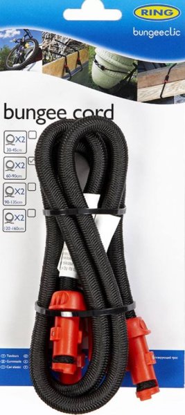 Ring BungeeClic RLS60 60 cm Seil, Doppelpack, Schwarz